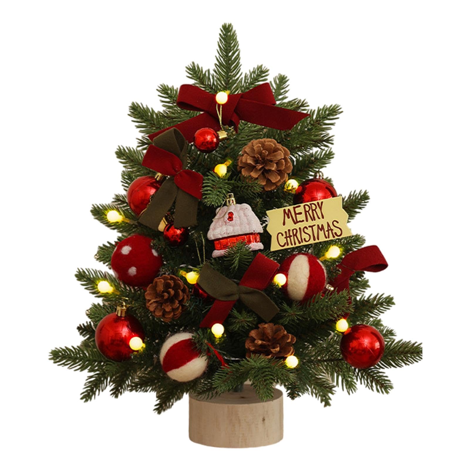 Amazon.co.jp: 卓上クリスマスツリー、人工クリスマスツリー、18インチ